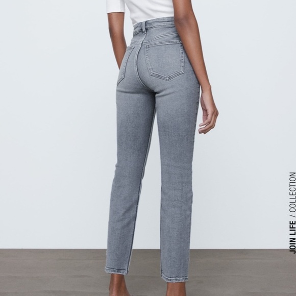 ZARA Vintage Hi-Rise Skinny Jeans Size 14 Gray BNWT - Picture 6 of 7